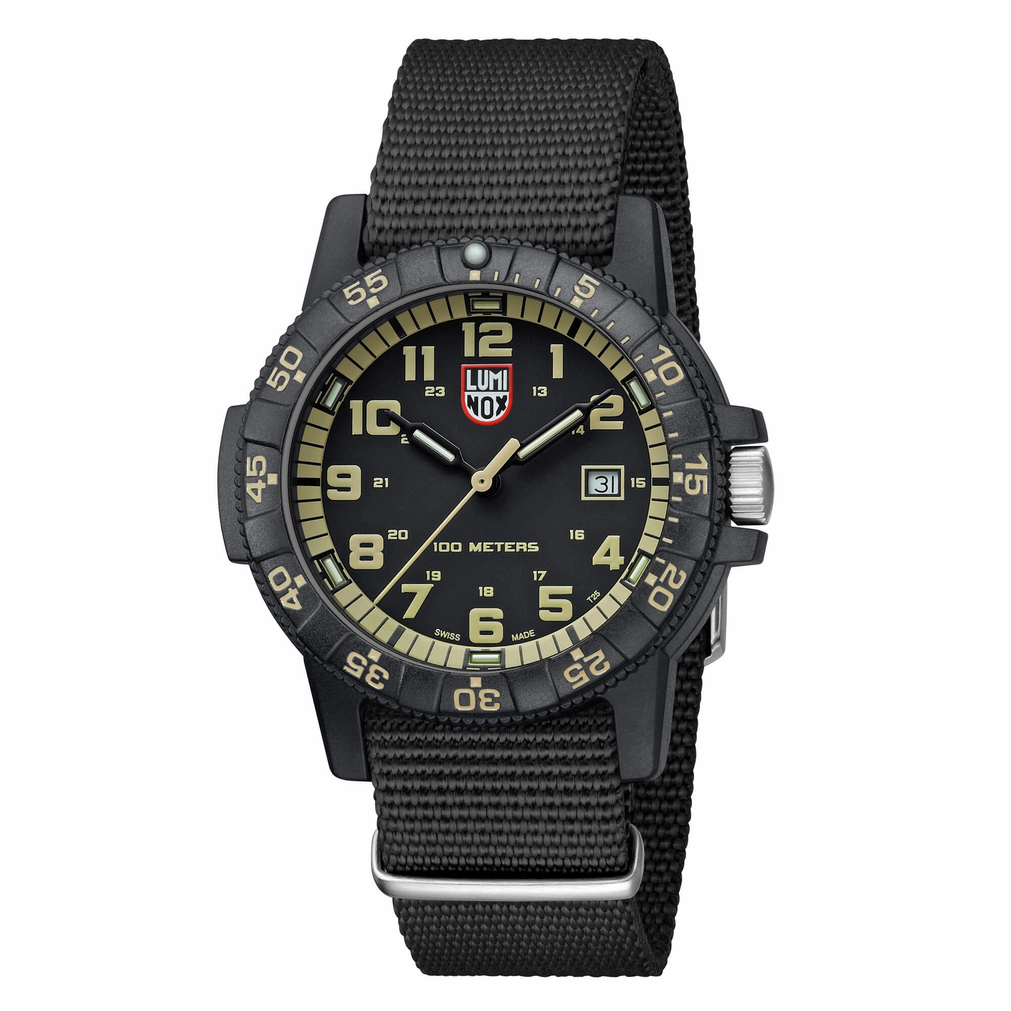 Luminox Men's Quartz Watch - Sea Turtle Giant 0320 Series Black Nylon Strap | 0333 Set