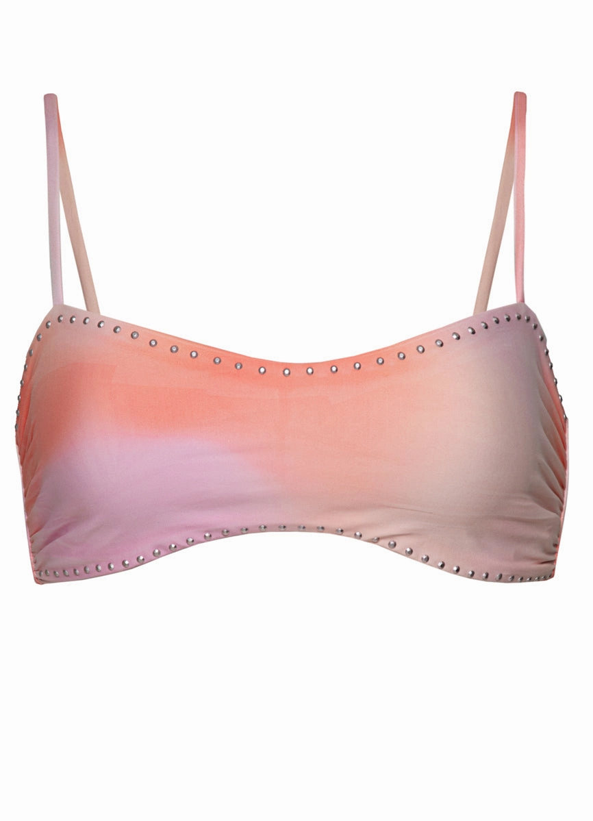 Maaji Pink Swirl Hunter Classic Bralette Bikini Top