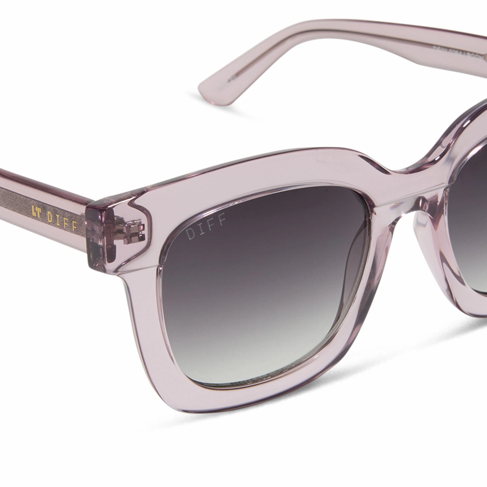 MAKAY - LIGHT PINK CRYSTAL   GREY GRADIENT SUNGLASSES
