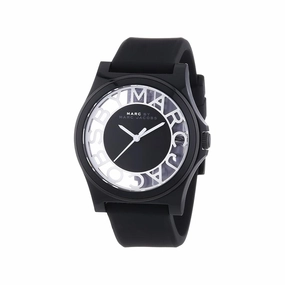 Marc Jacobs MBM4019 Analogue Quartz Henry Skeleton Black Silicone Women's Watch