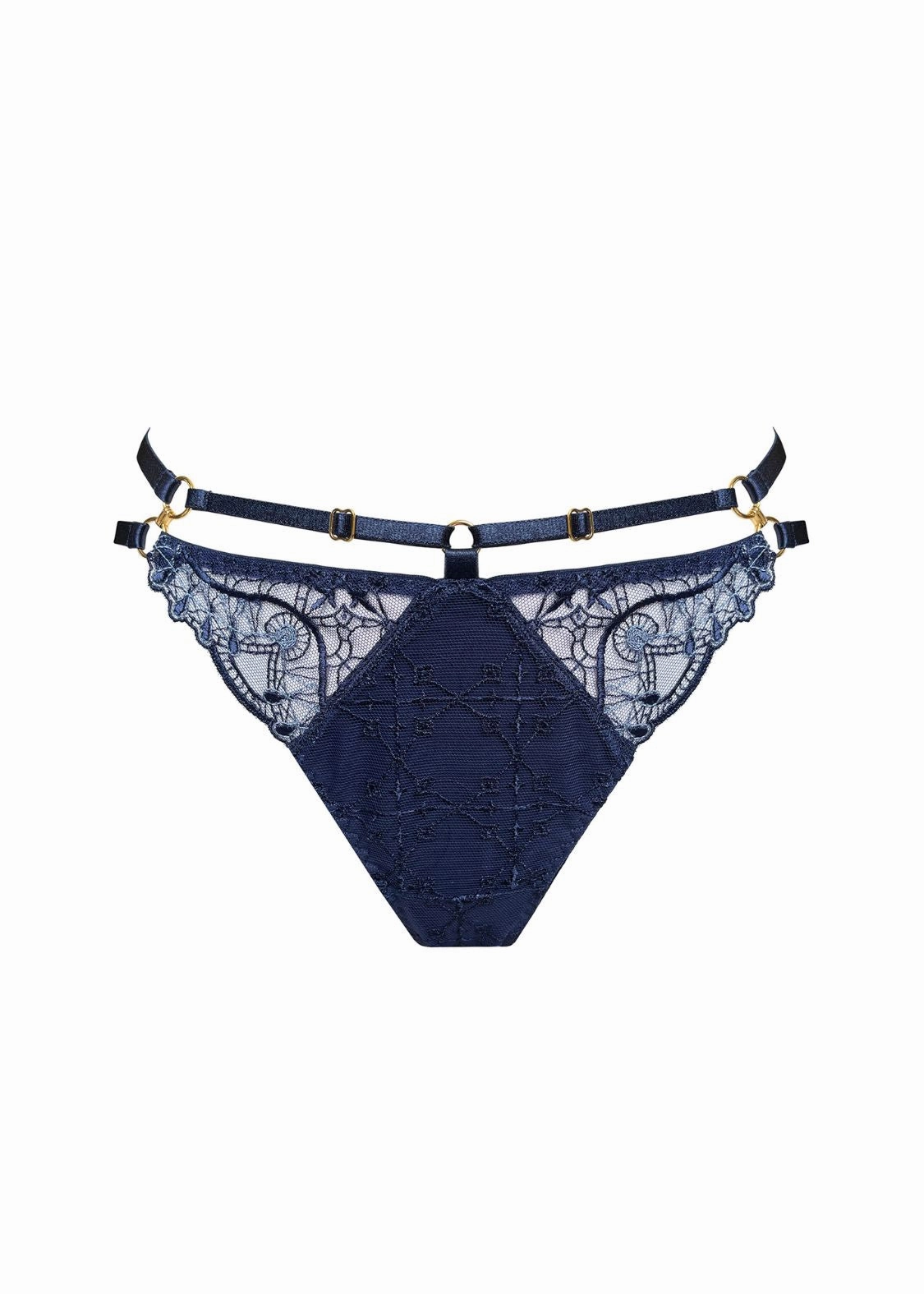 Mari Open Back Panty (Navy Blue)