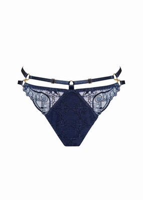 Mari Open Back Panty (Navy Blue)