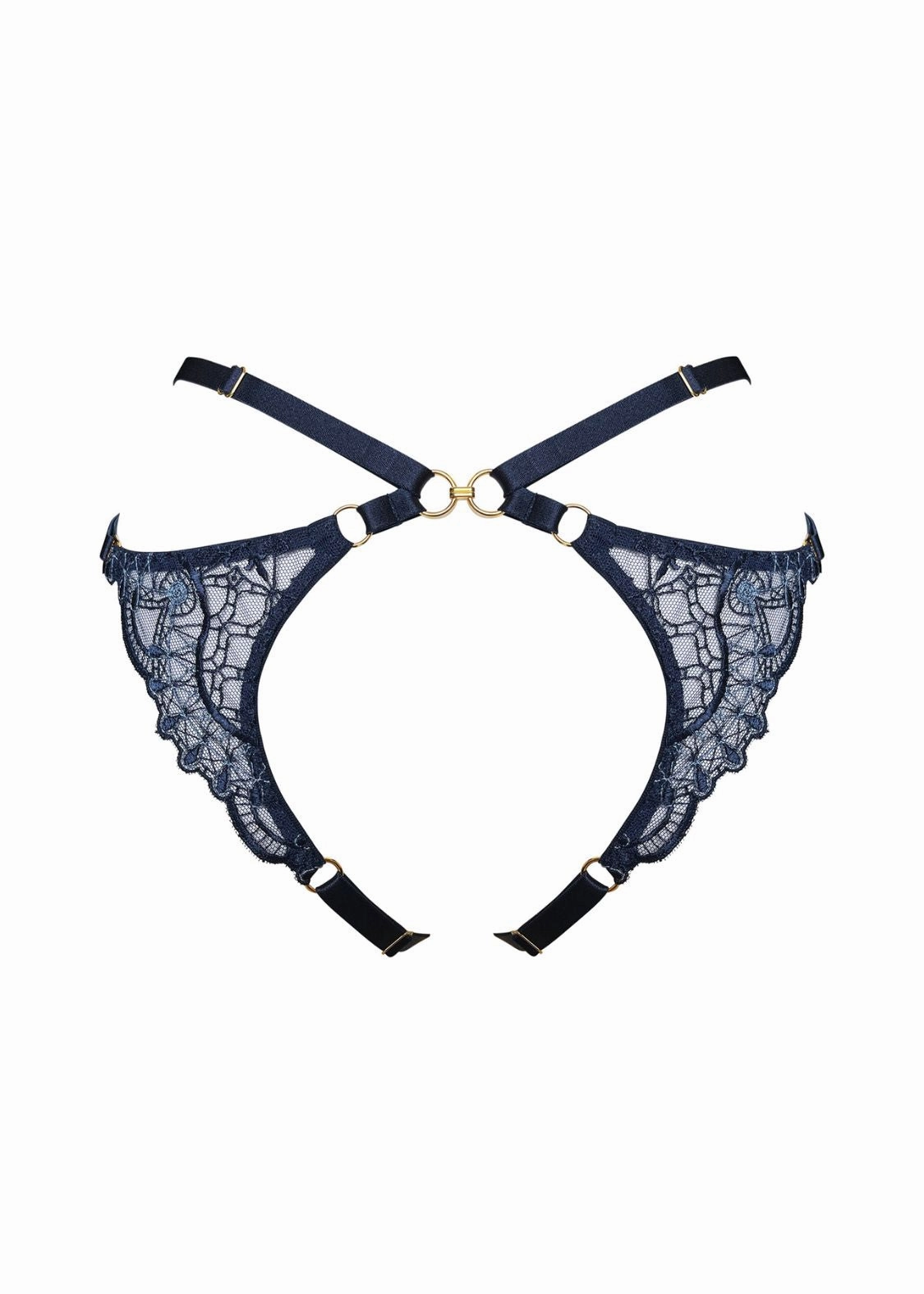 Mari Open Back Panty (Navy Blue)