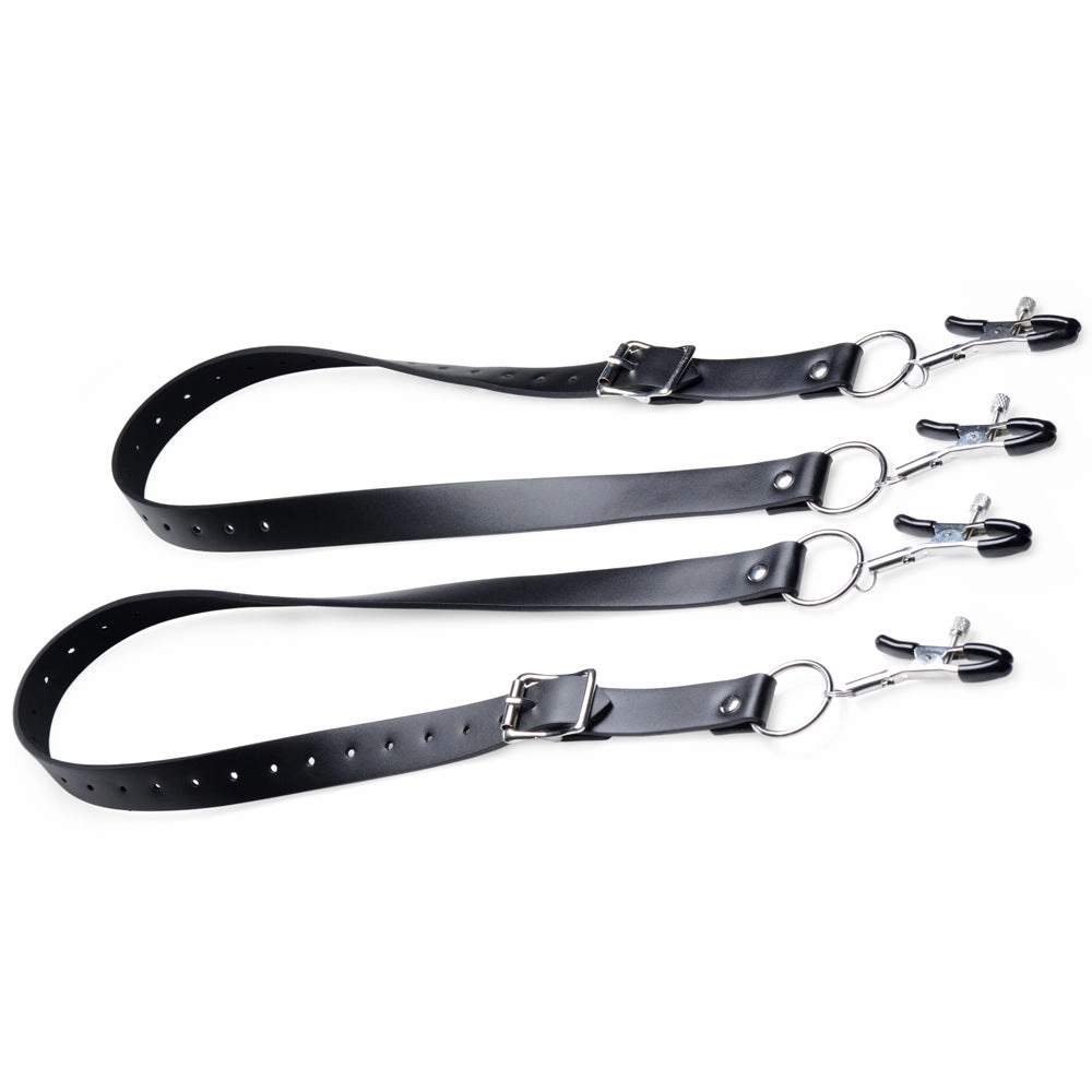 Master Series Spread Labia Spreader Straps With Clamps