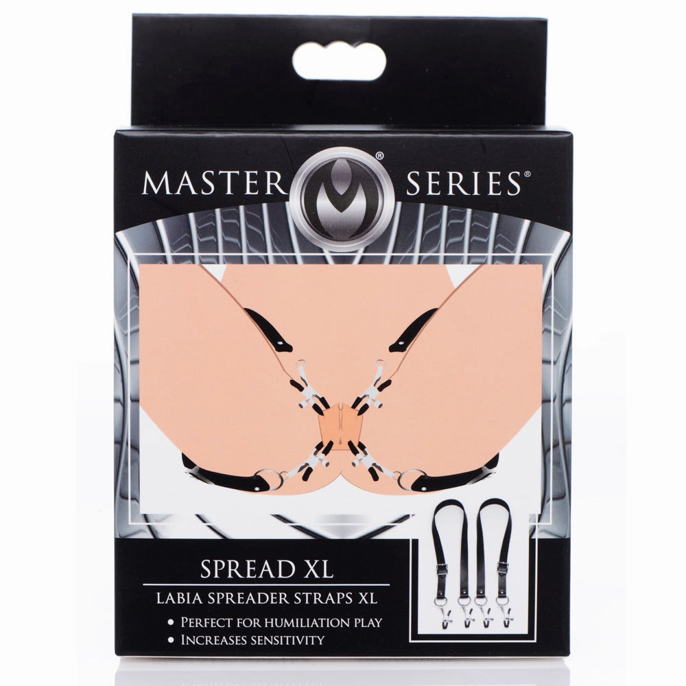 Master Series Spread Labia Spreader Straps With Clamps