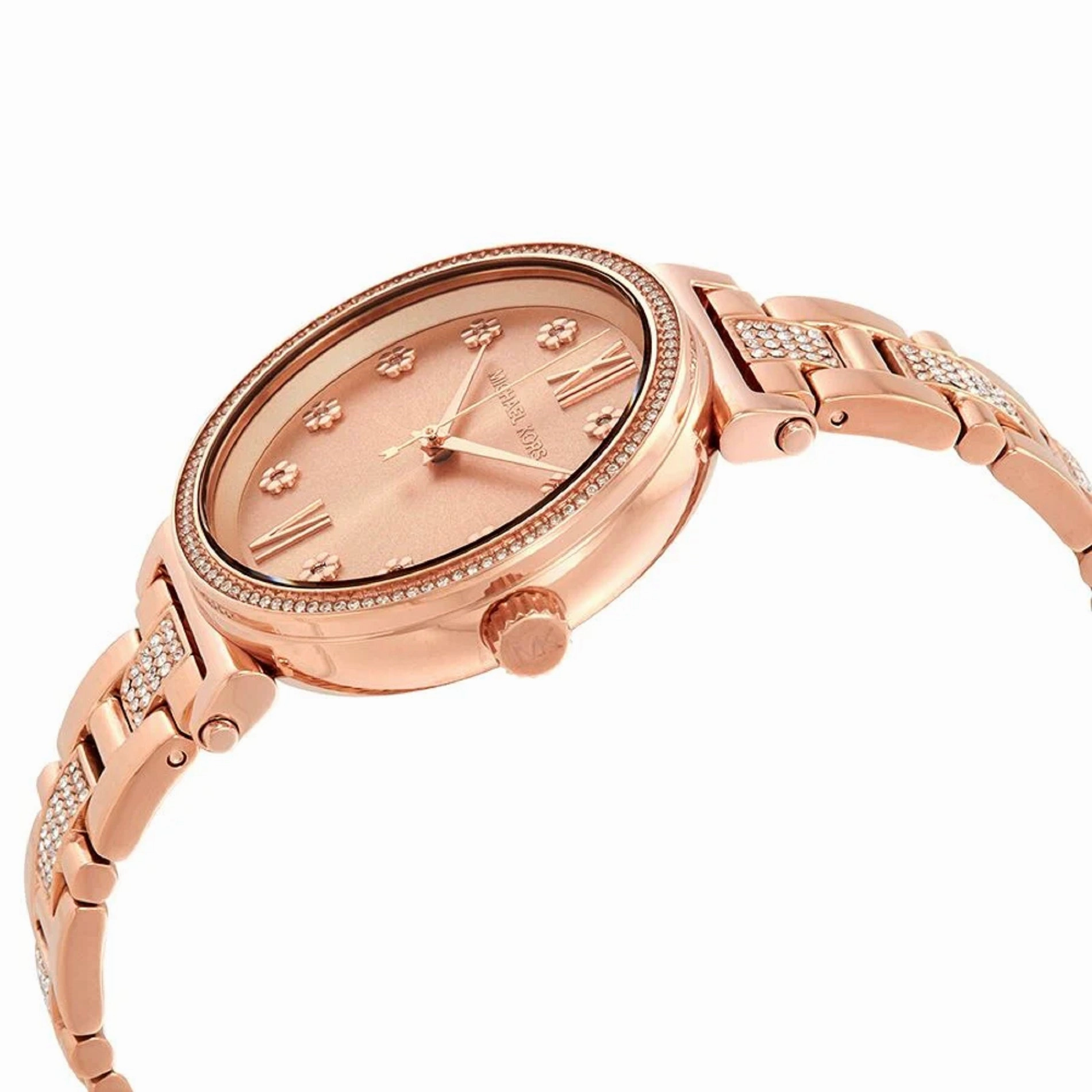 Michael Kors MK3882 Sofie 36mm PVD Steel Floral Pink Dial Ladies Quartz Watch