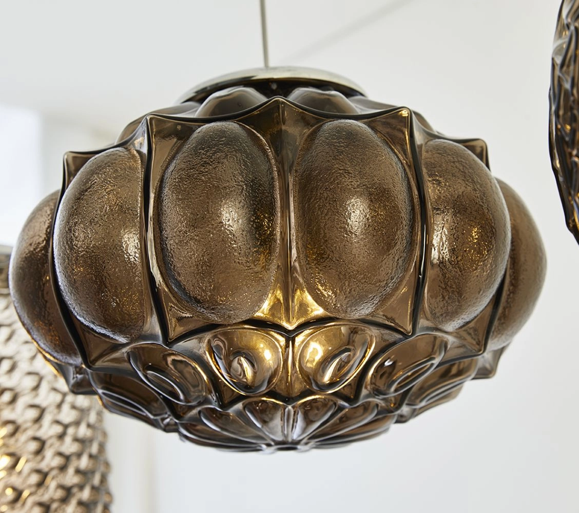 Mid Century Blown Glass Ceiling Pendant