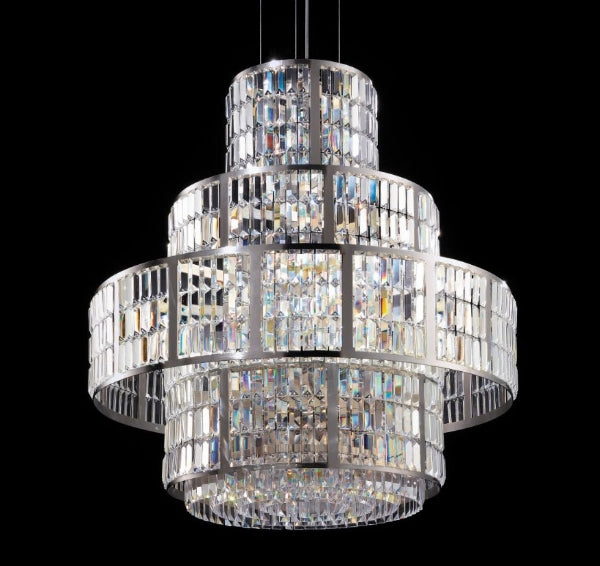 Modern Tiered Cut Crystal Chandelier