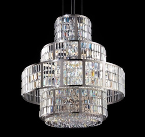 Modern Tiered Cut Crystal Chandelier