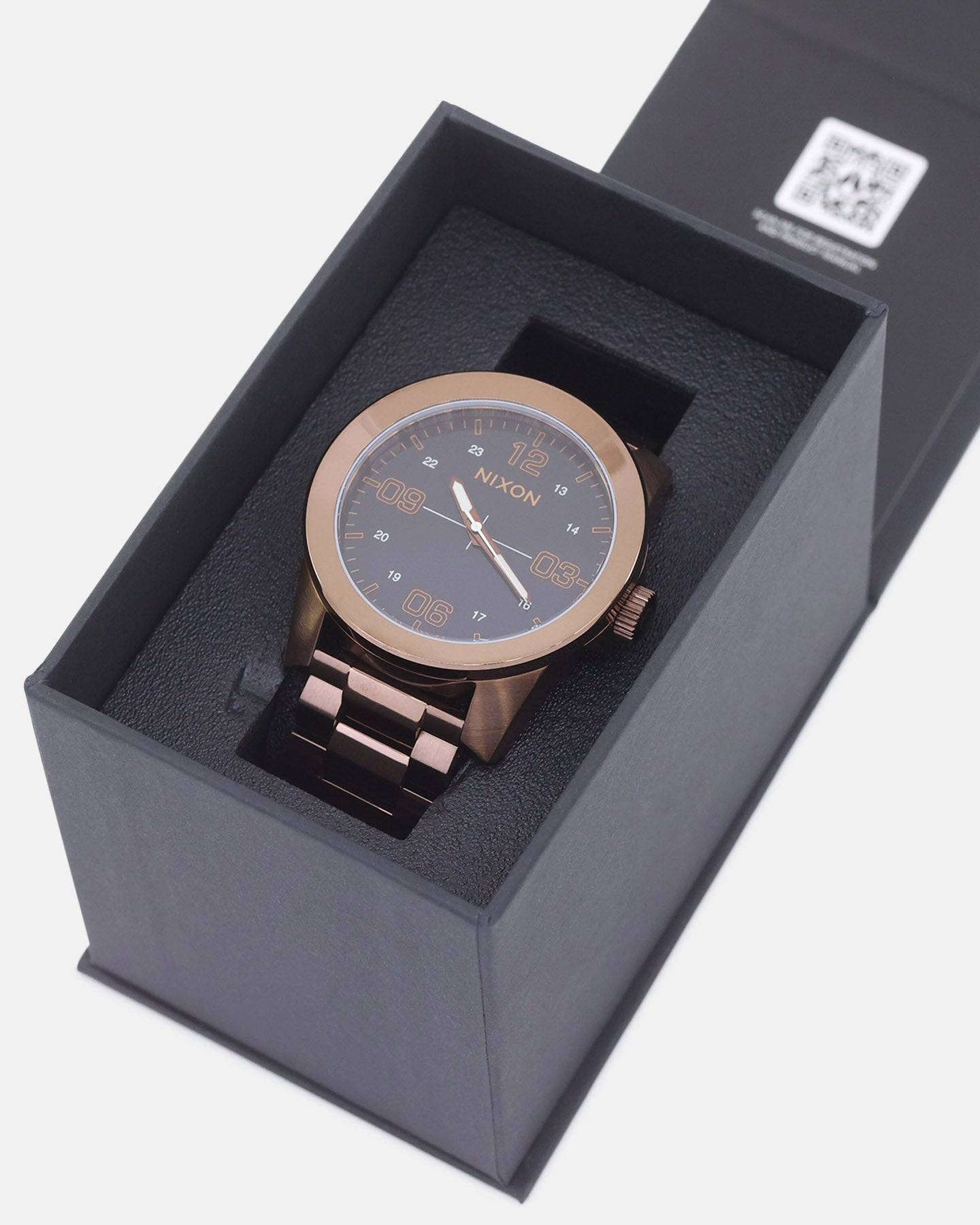 Nixon Corporal Stainless Steel Watch Chocolate/Dark Roast Brown
