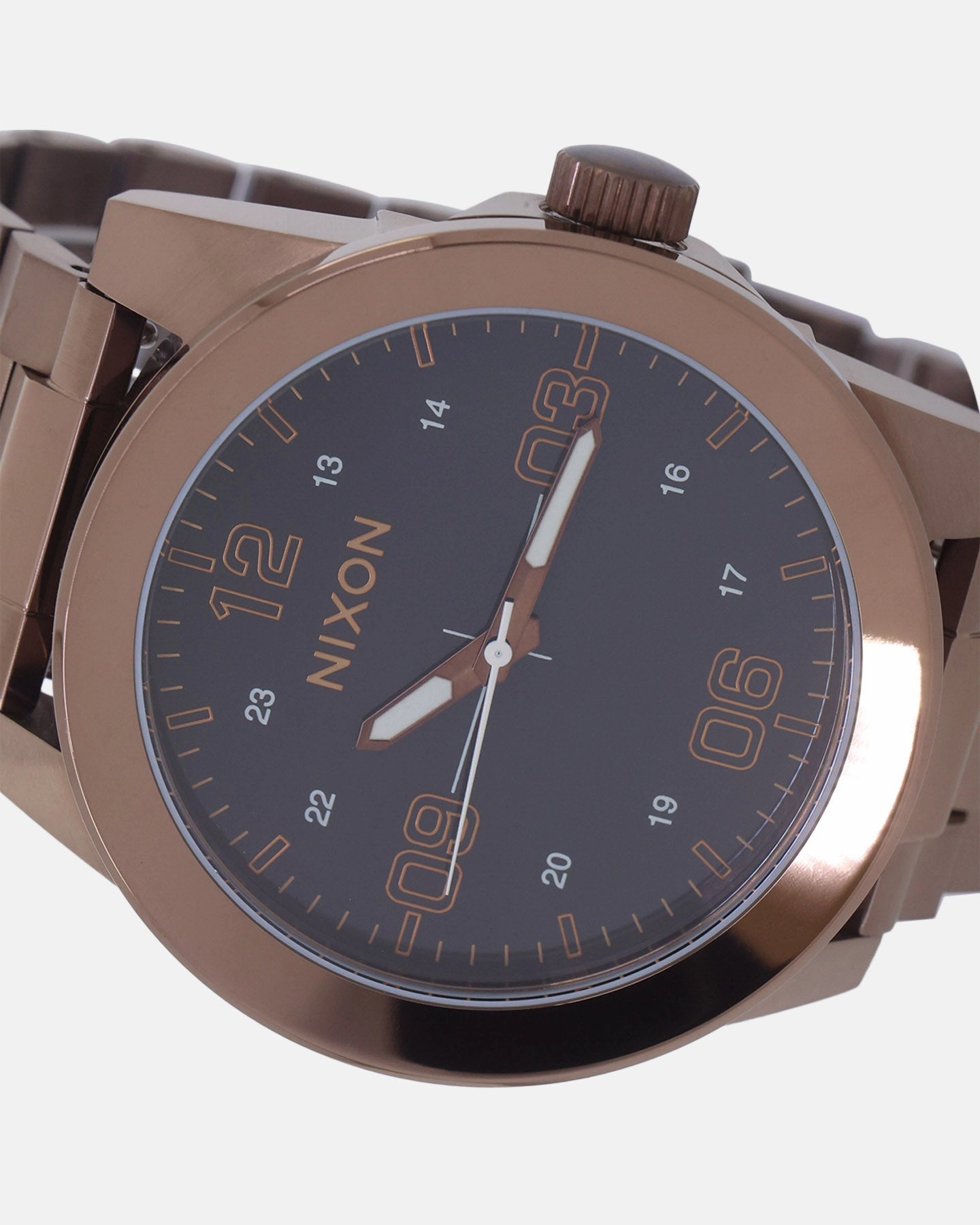 Nixon Corporal Stainless Steel Watch Chocolate/Dark Roast Brown
