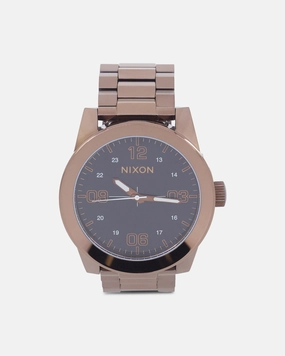 Nixon Corporal Stainless Steel Watch Chocolate/Dark Roast Brown