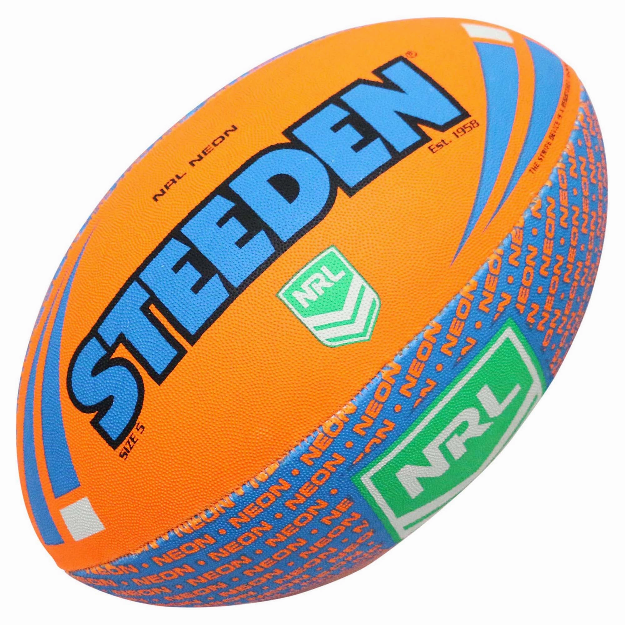 NRL Neon Supporter Rugby Ball (Size 5)
