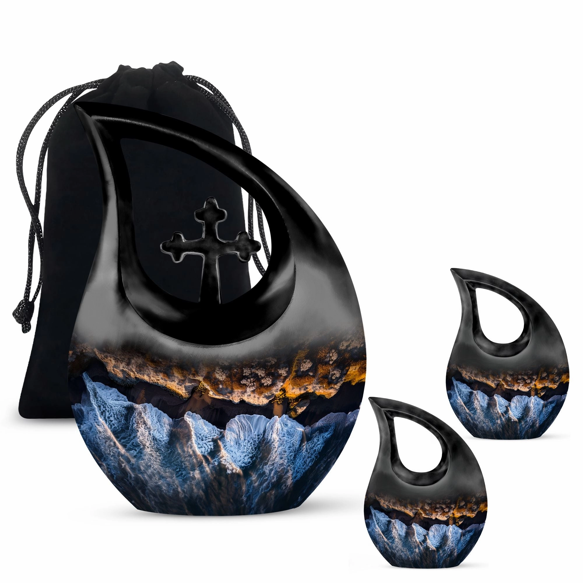 Ocean Waves Keepsake Memorial Urn : Durable for Lasting Tribute