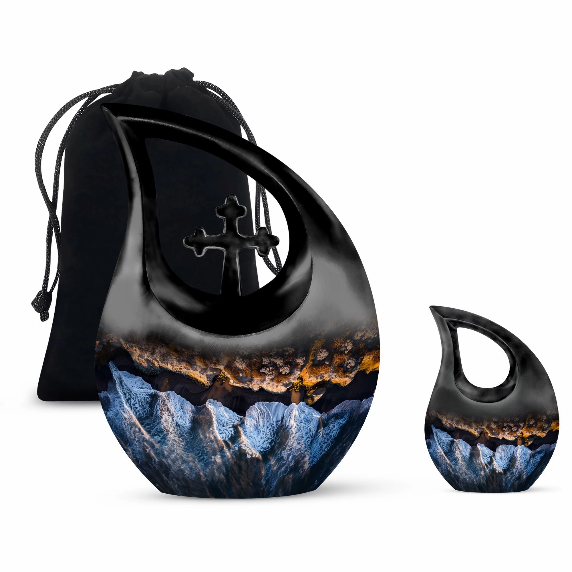 Ocean Waves Keepsake Memorial Urn : Durable for Lasting Tribute