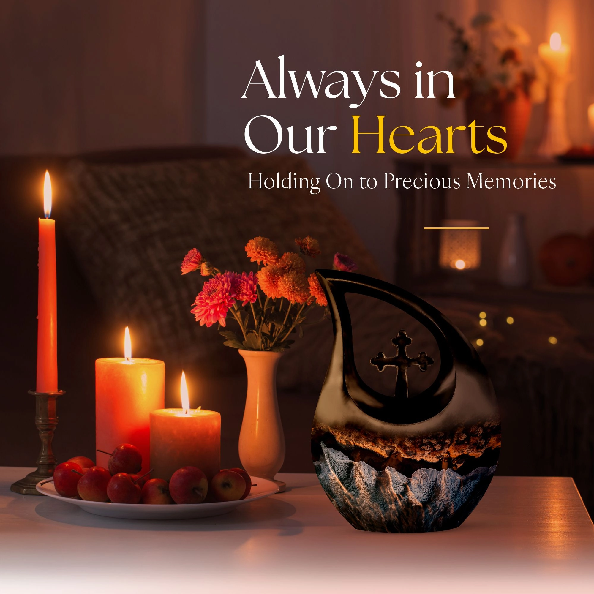 Ocean Waves Keepsake Memorial Urn : Durable for Lasting Tribute