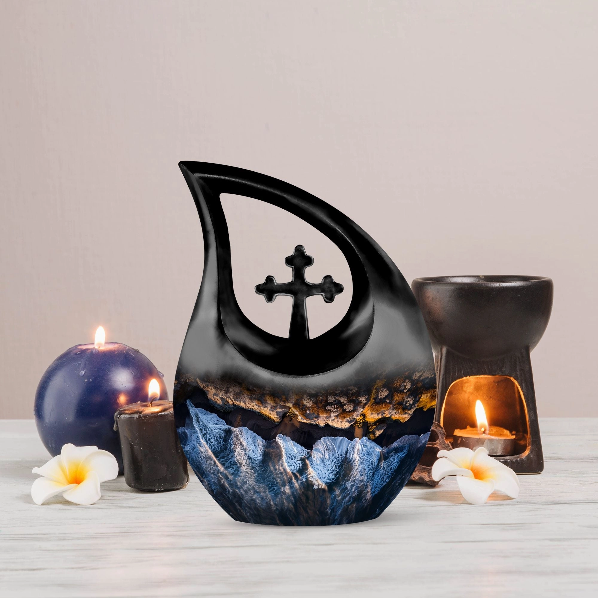 Ocean Waves Keepsake Memorial Urn : Durable for Lasting Tribute
