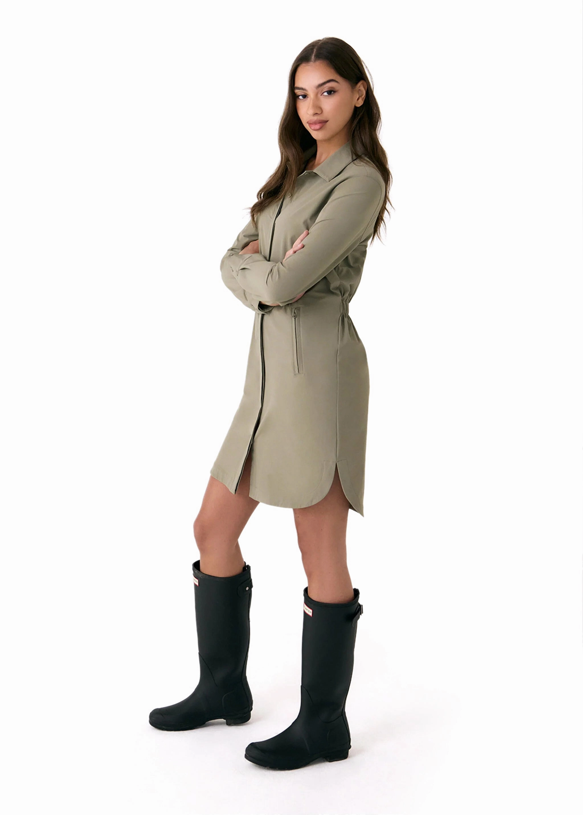 Olivie Tech Shirt Dress