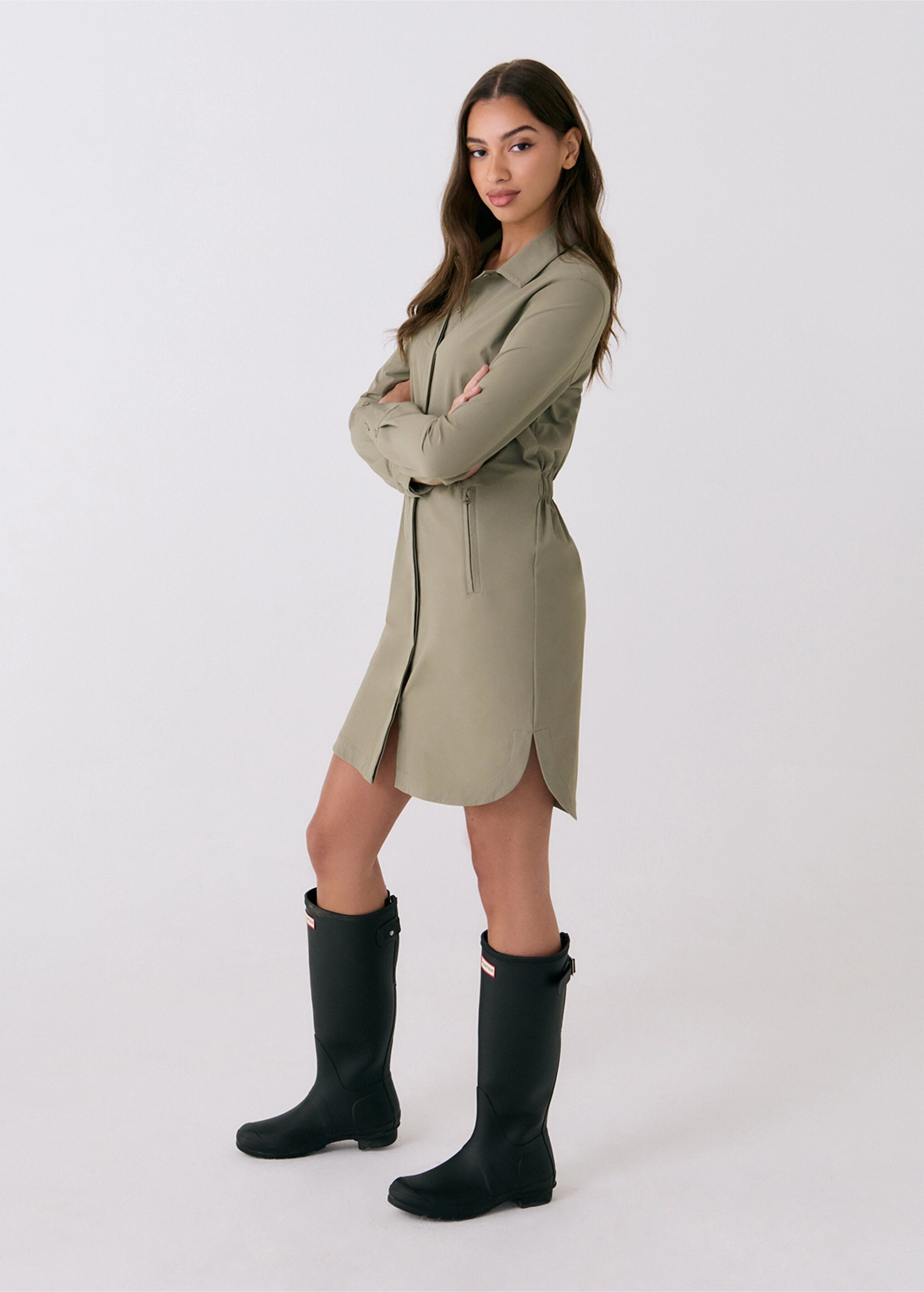 Olivie Tech Shirt Dress