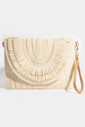 Paper Weave Envelope Clutch Bag