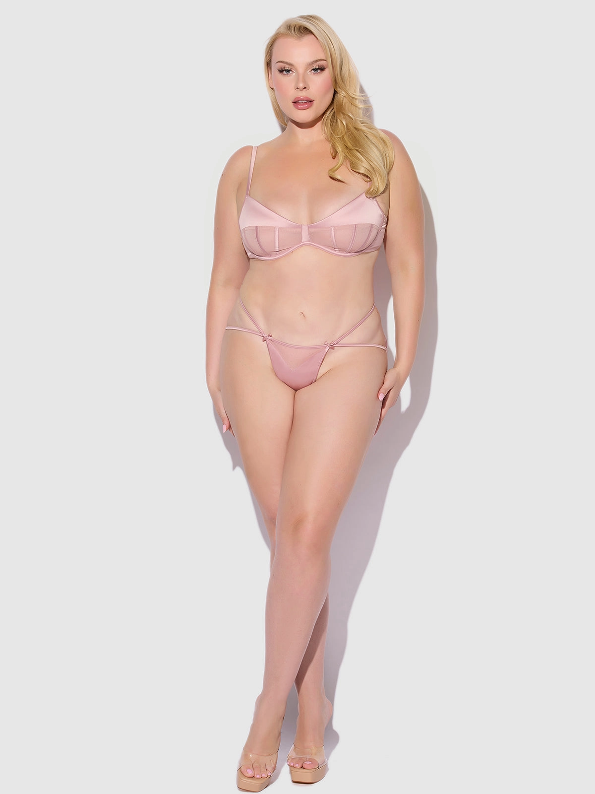 Petra Satin Caged Backless Hipster