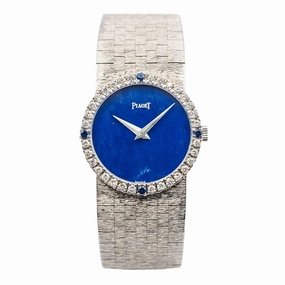 Rare Lapis Dial White Gold Diamond Bezel