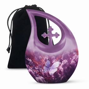 Refined Butterfly Sanctuary Memorial Urn for Cherished Ashes