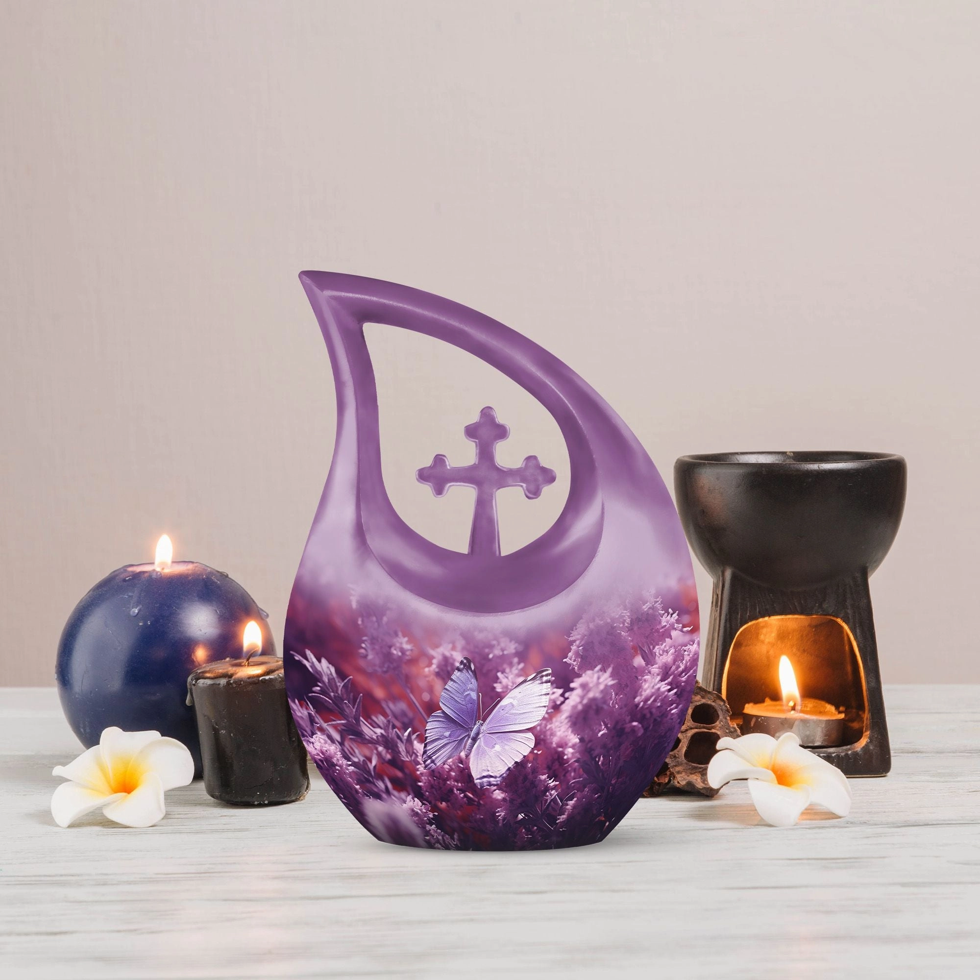 Refined Butterfly Sanctuary Memorial Urn for Cherished Ashes