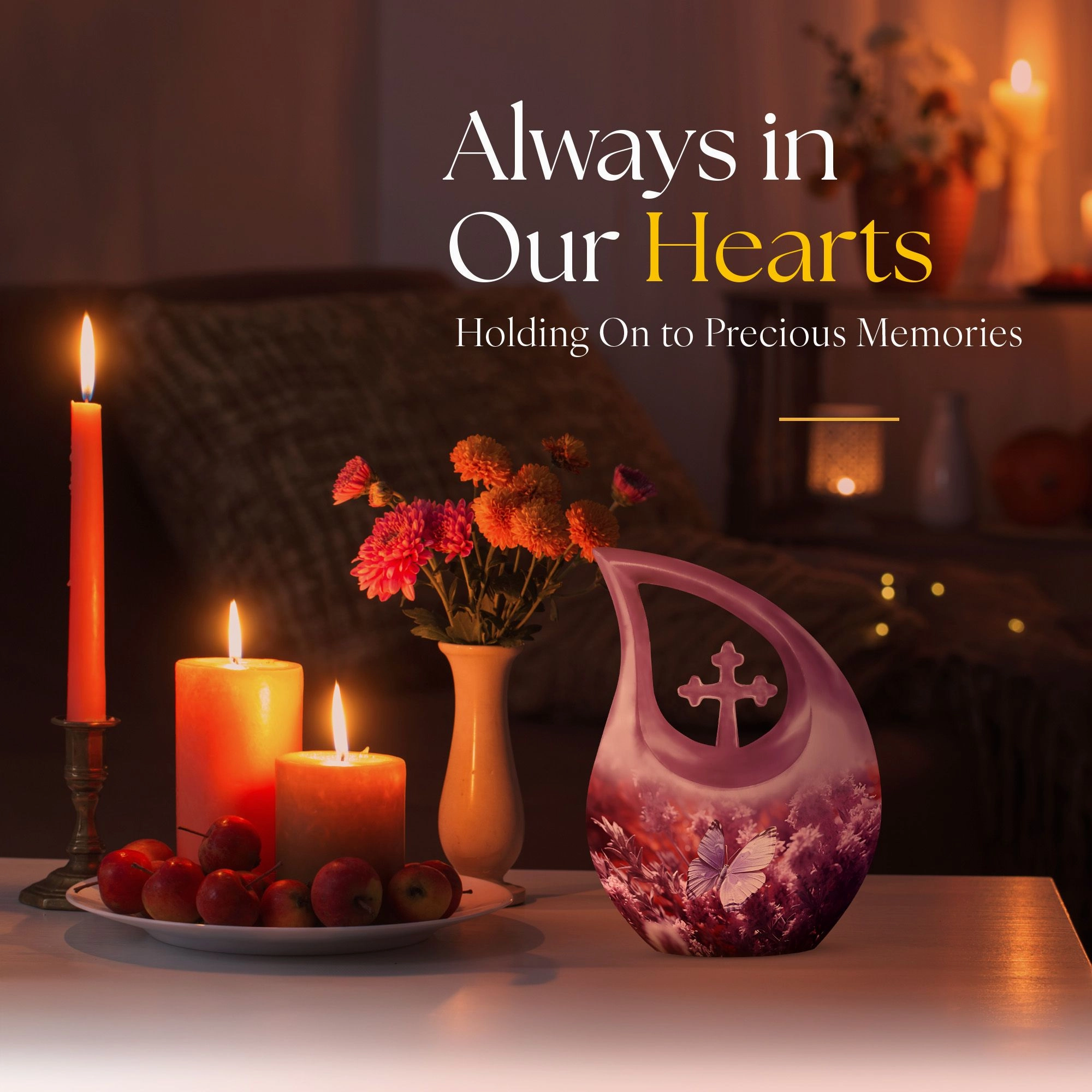 Refined Butterfly Sanctuary Memorial Urn for Cherished Ashes