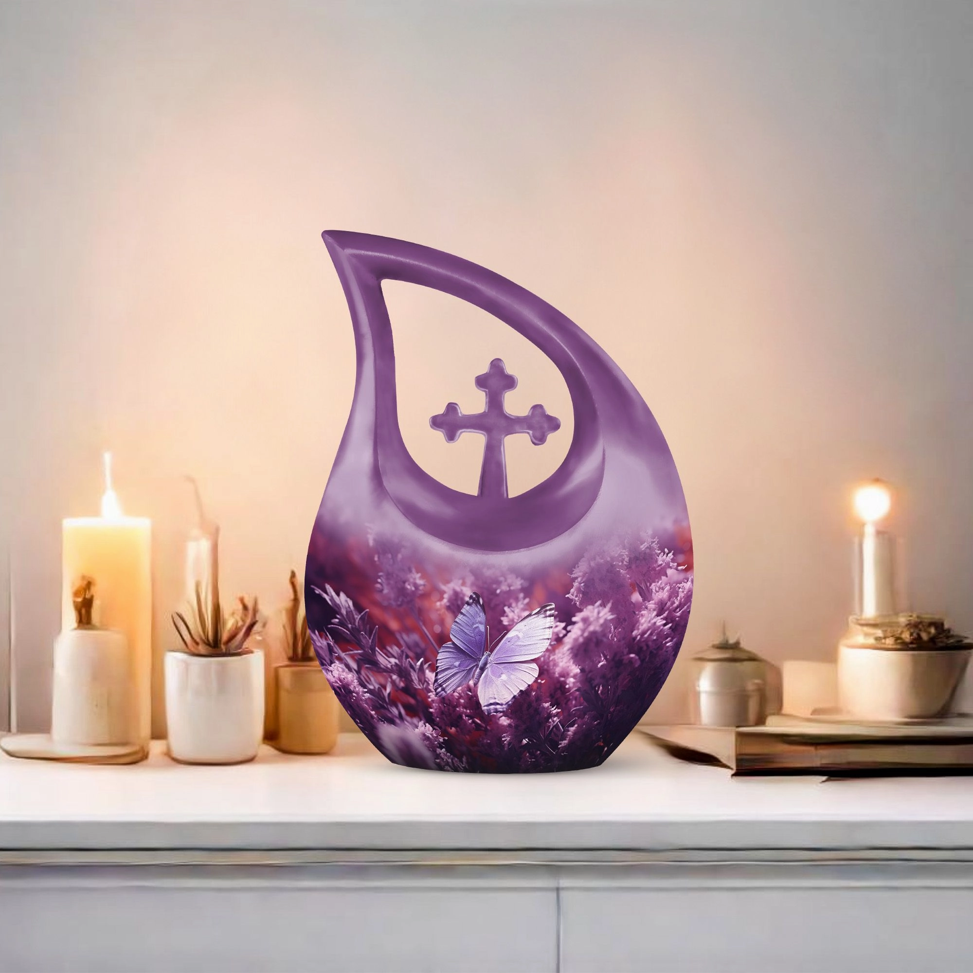 Refined Butterfly Sanctuary Memorial Urn for Cherished Ashes