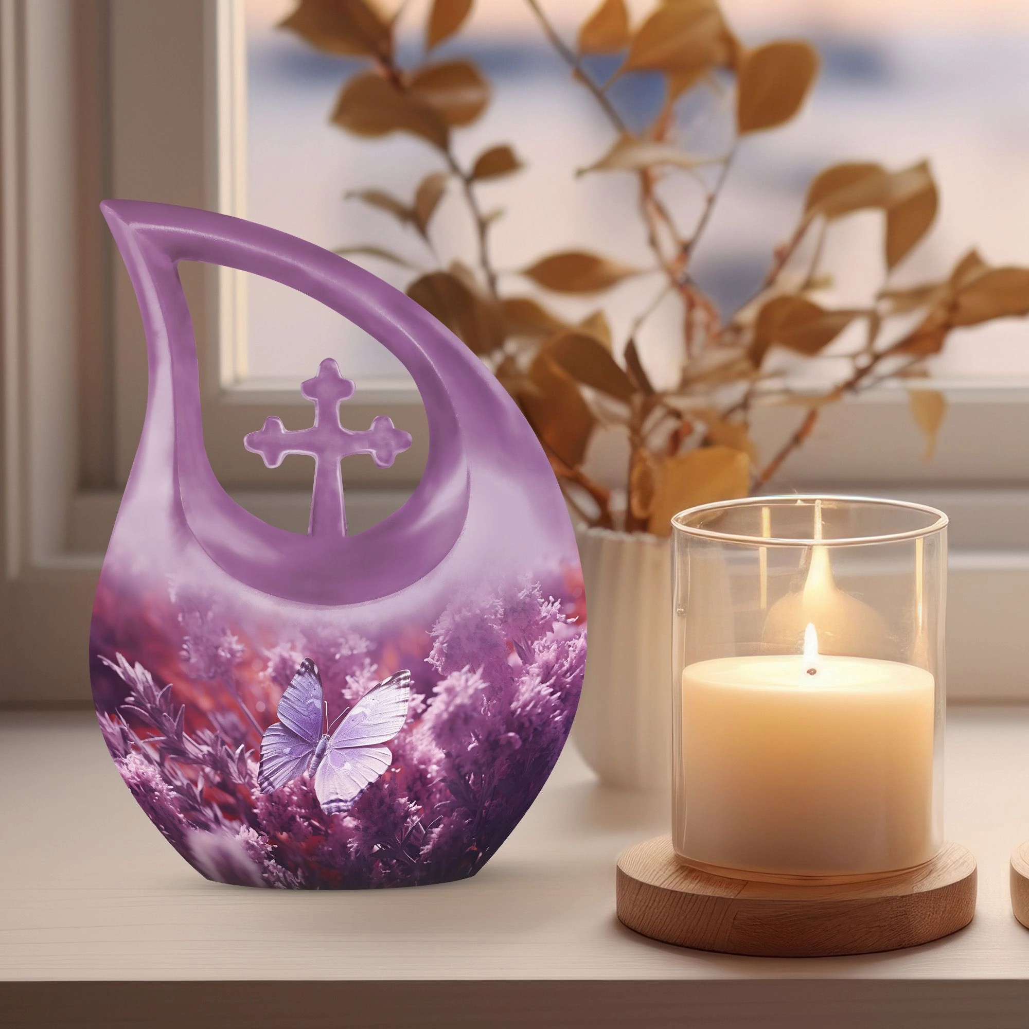 Refined Butterfly Sanctuary Memorial Urn for Cherished Ashes