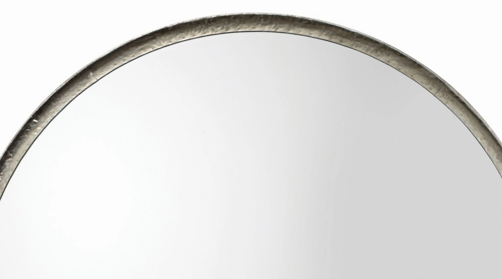 Refined Round Mirror Silver Leaf