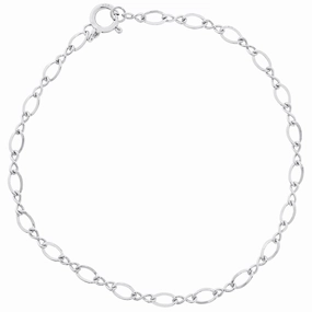 Rembrandt Charms - Medium Figure Eight Link Classic Charm Bracelet - 20-0103