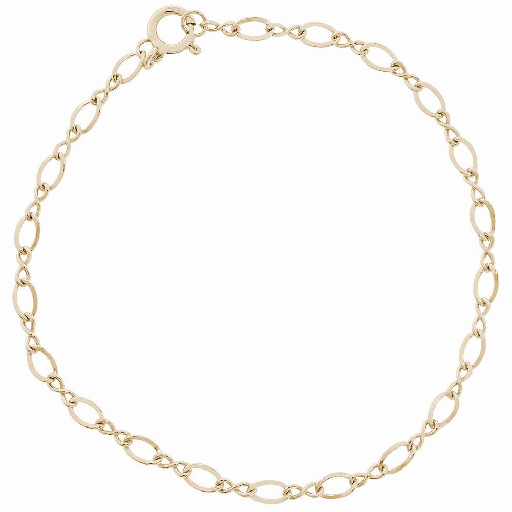 Rembrandt Charms - Medium Figure Eight Link Classic Charm Bracelet - 20-0103