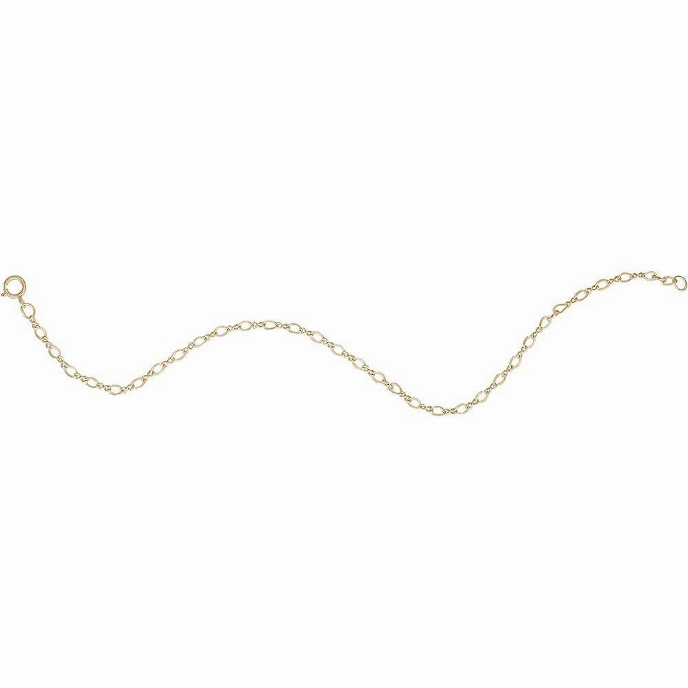 Rembrandt Charms- Small Figure Eight Link Classic Charm Bracelet - 20-0101