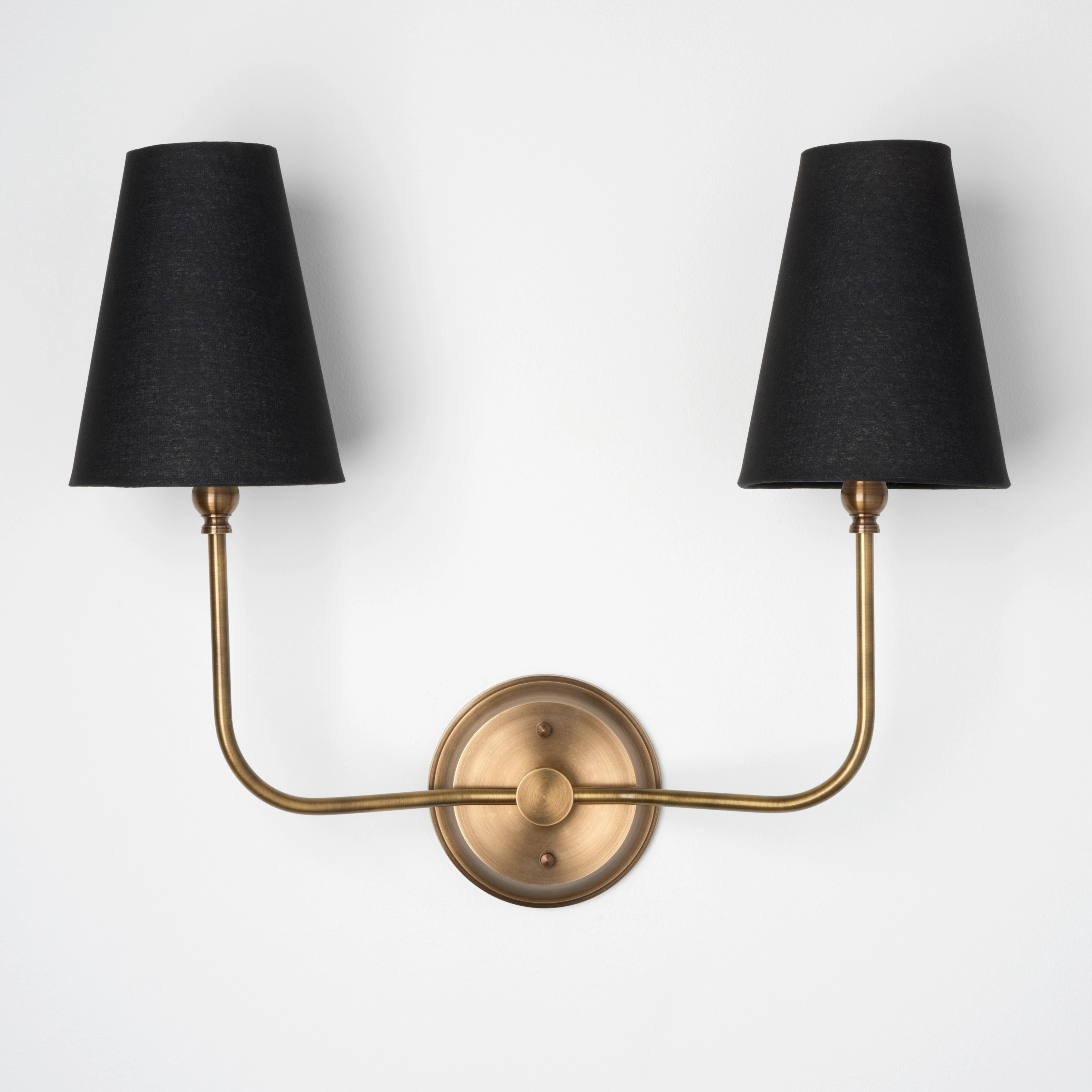 Ridley | 2 Shade J-Curve Sconce