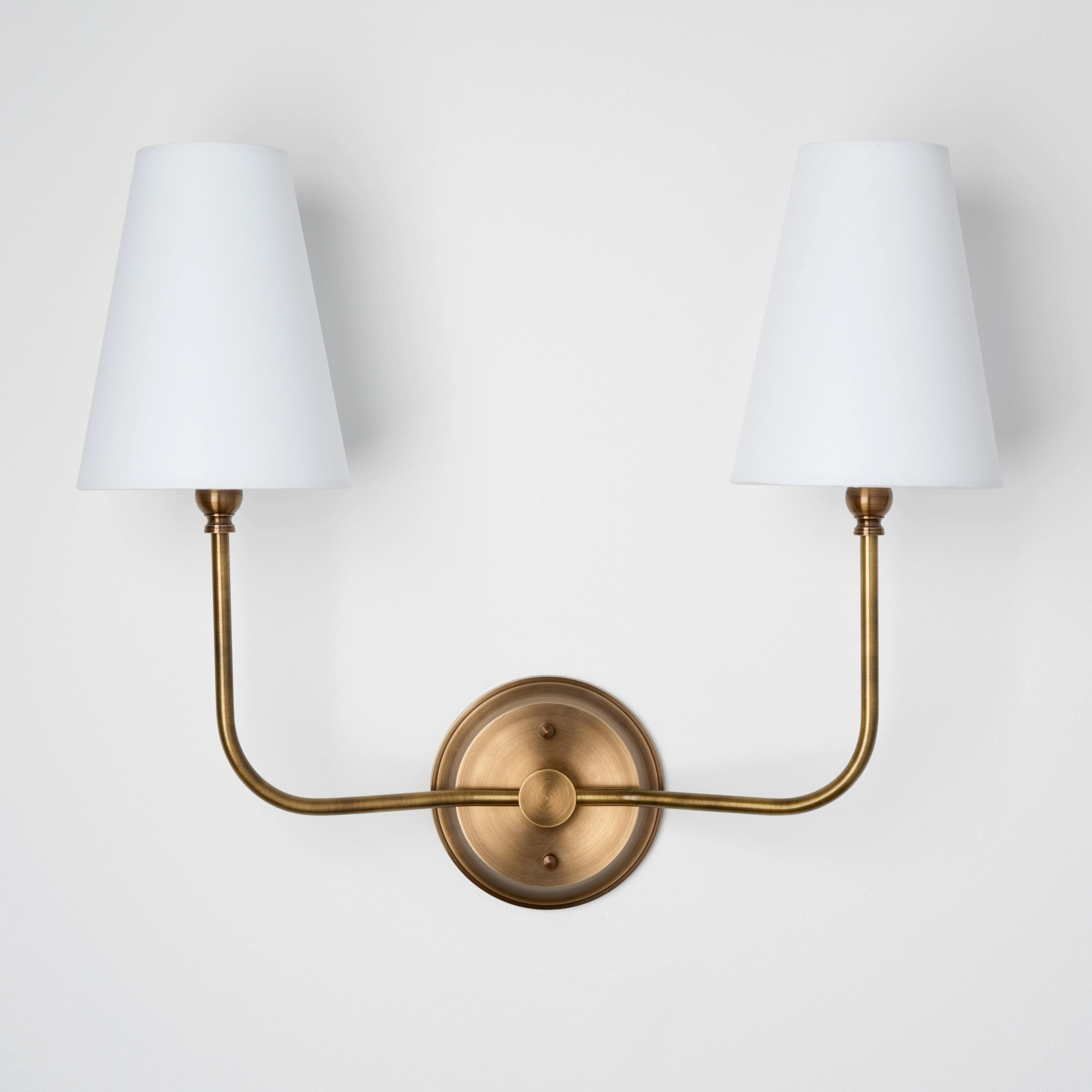 Ridley | 2 Shade J-Curve Sconce