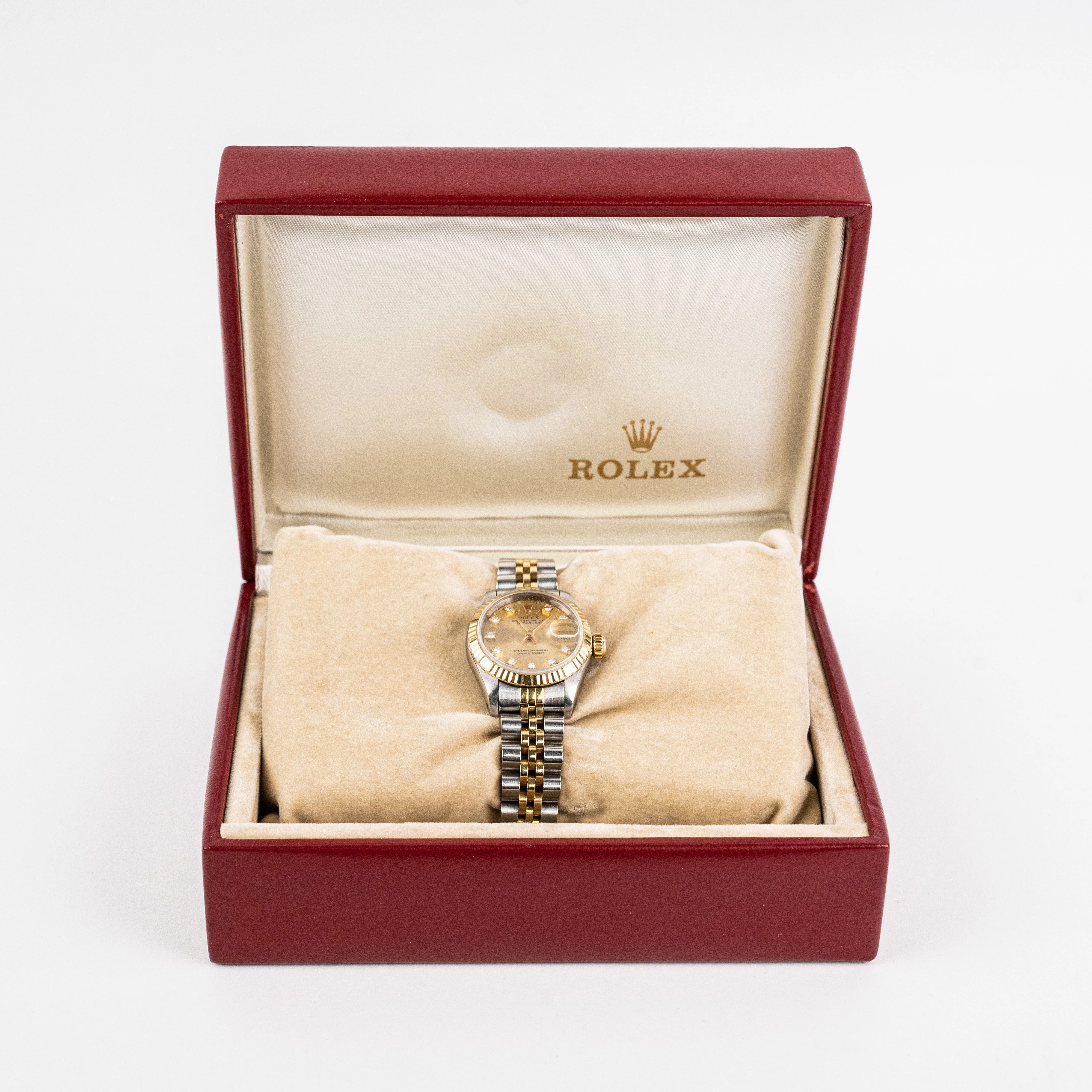 Rolex 26mm Two Toned with Diamonds Watch