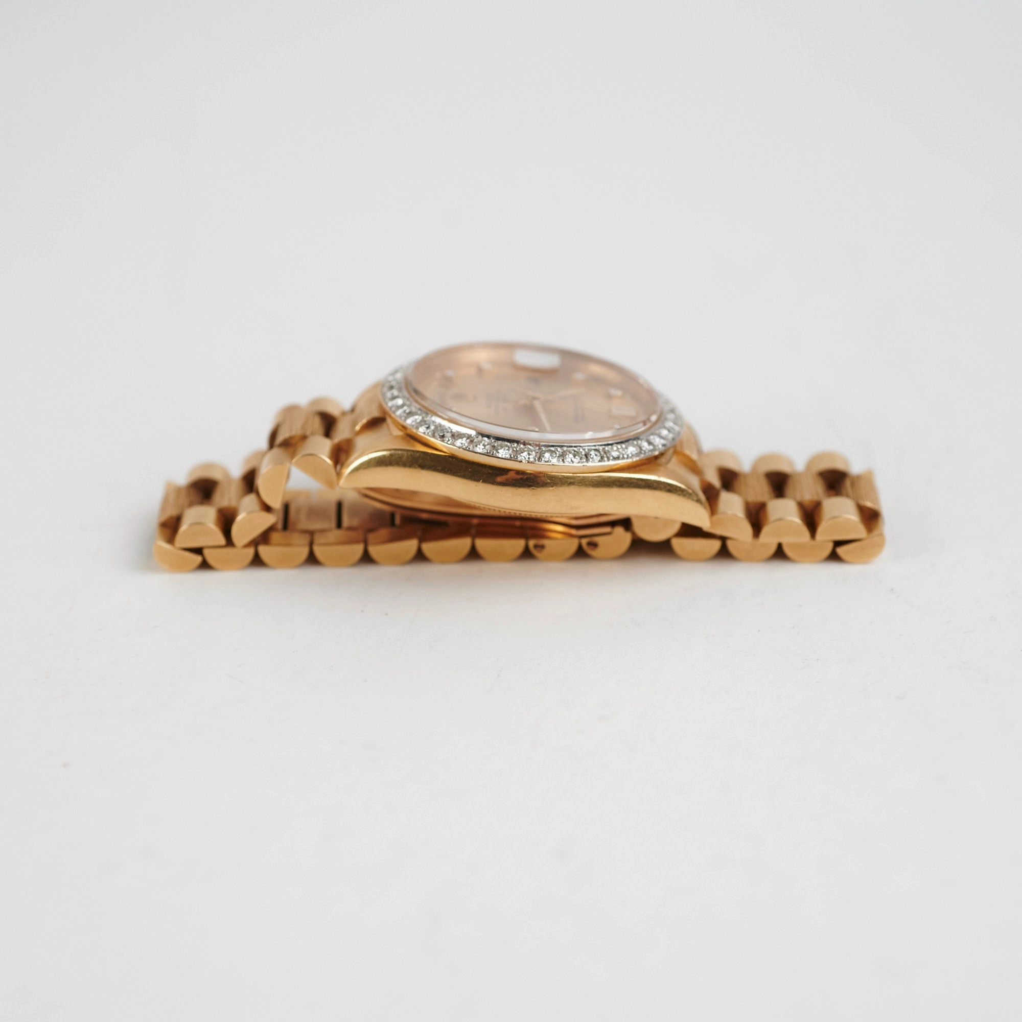 Rolex 36mm President 18k Yellow Gold with Aftermarket Diamonds Watch