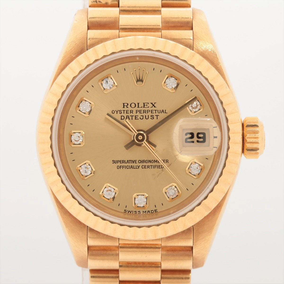 Rolex Datejust 26mm 18k Yellow Gold with Diamonds Watch