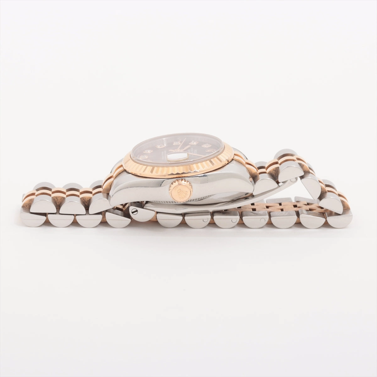 Rolex Datejust 26mm Two Tone Pink Face Mother of Pearl MOP Watch 179171