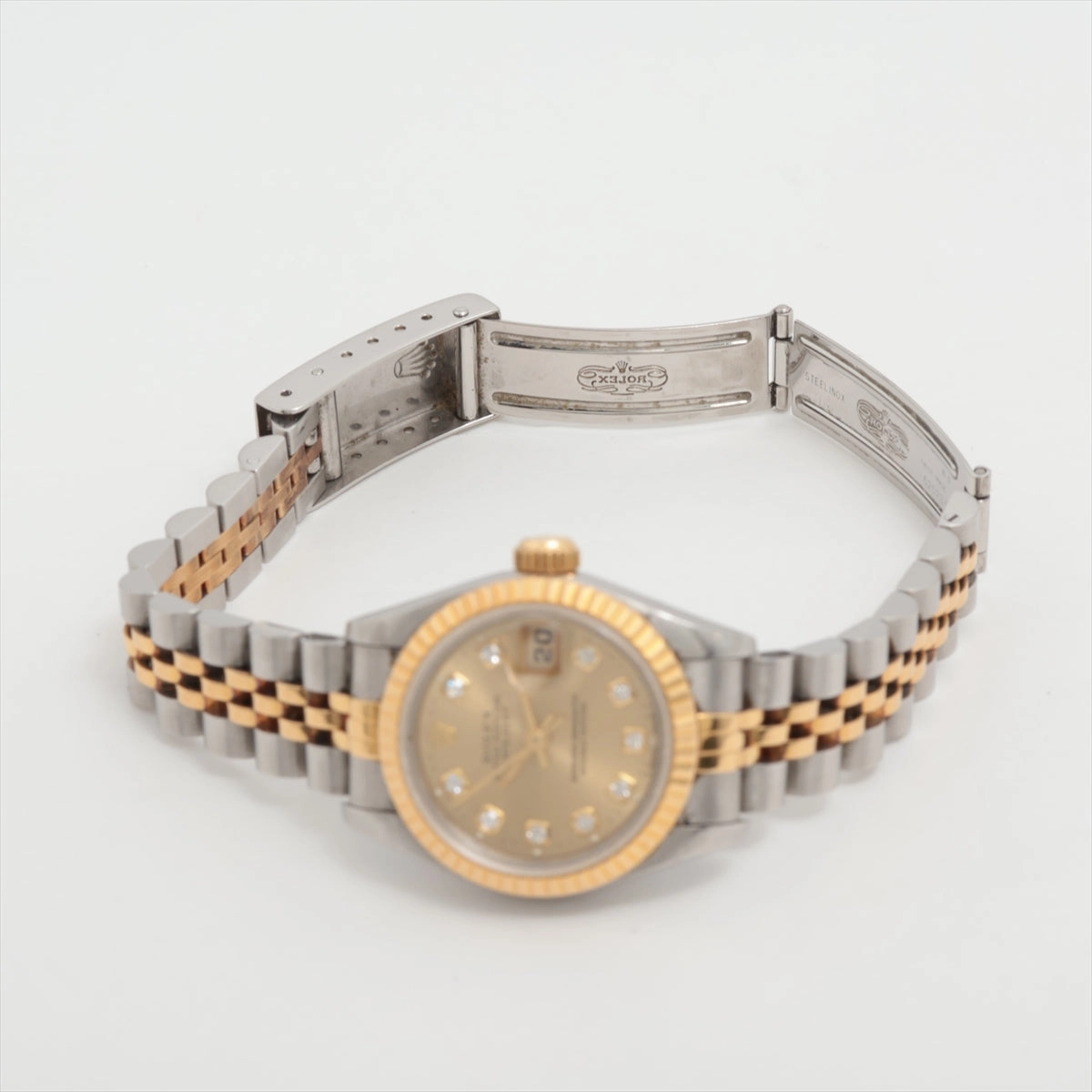 Rolex Datejust 26mm Two Toned 18k Yellow Gold/Stainless Steel with Diamonds Watch