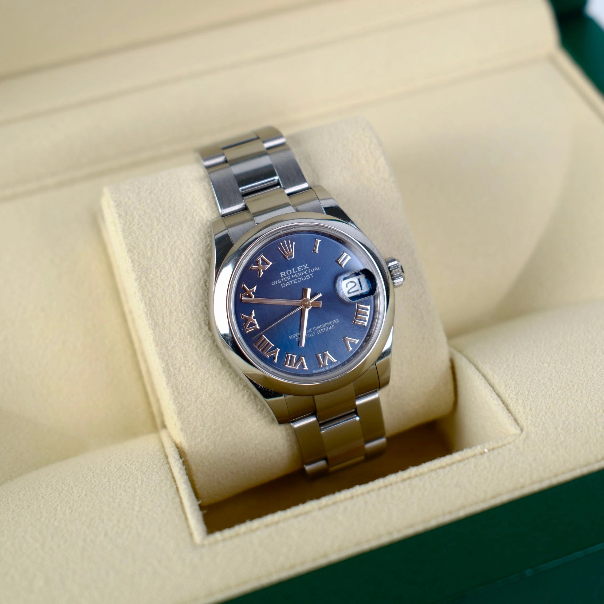 Rolex Datejust 31mm Stainless Steel Blue Face Watch 278240