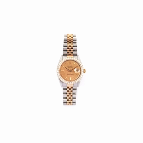 Rolex Datejust 36mm Two Toned Aftermarket Diamonds Watch