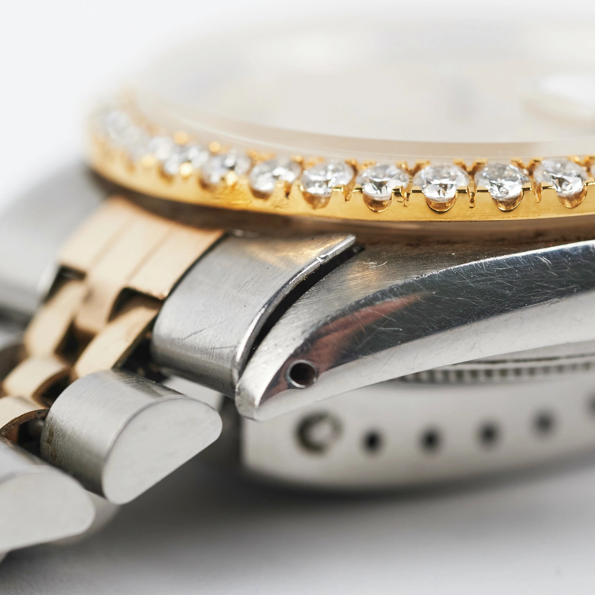 Rolex Datejust 36mm Two Toned Aftermarket Diamonds Watch