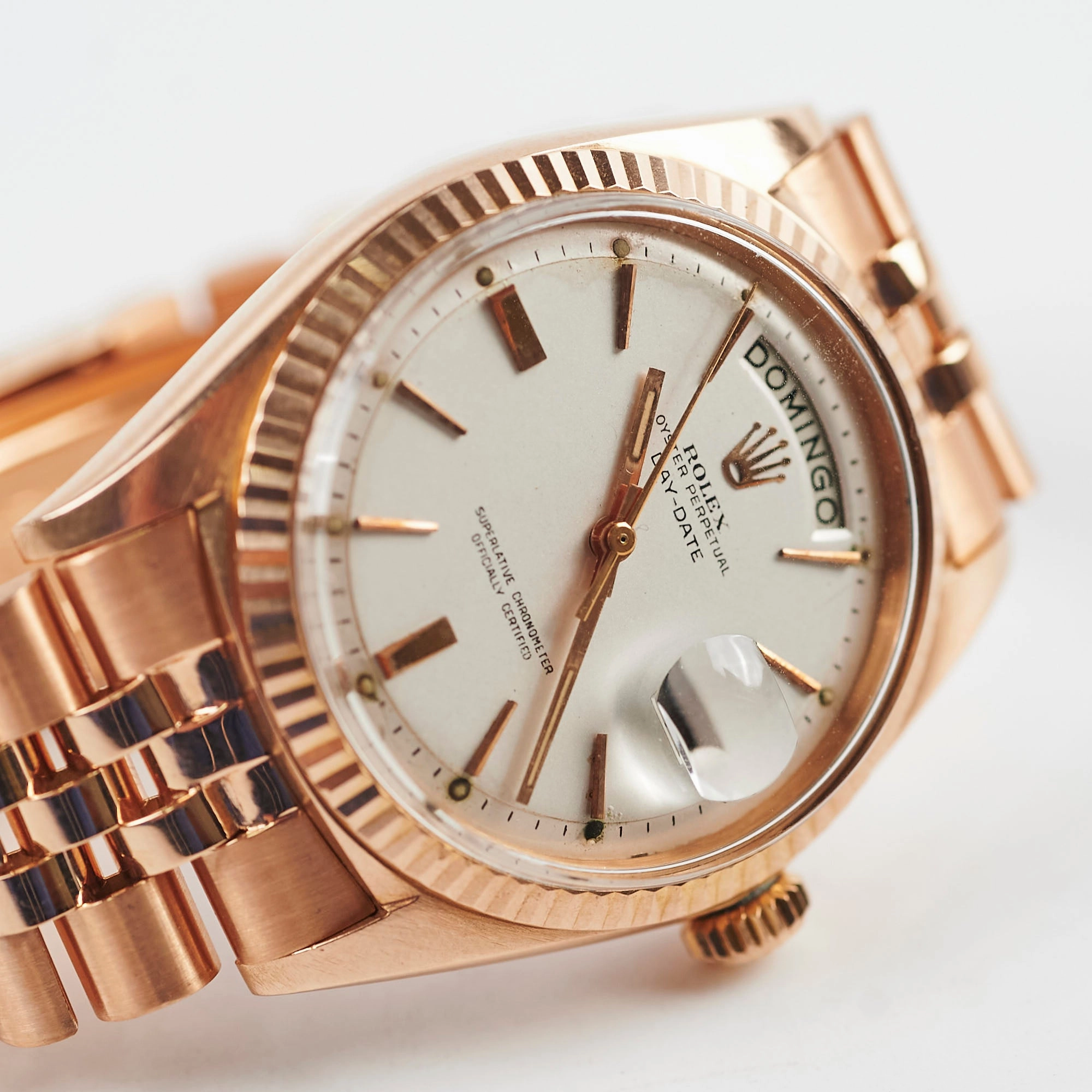 Rolex Day Date 36MM Ever Rose Fluted Watch