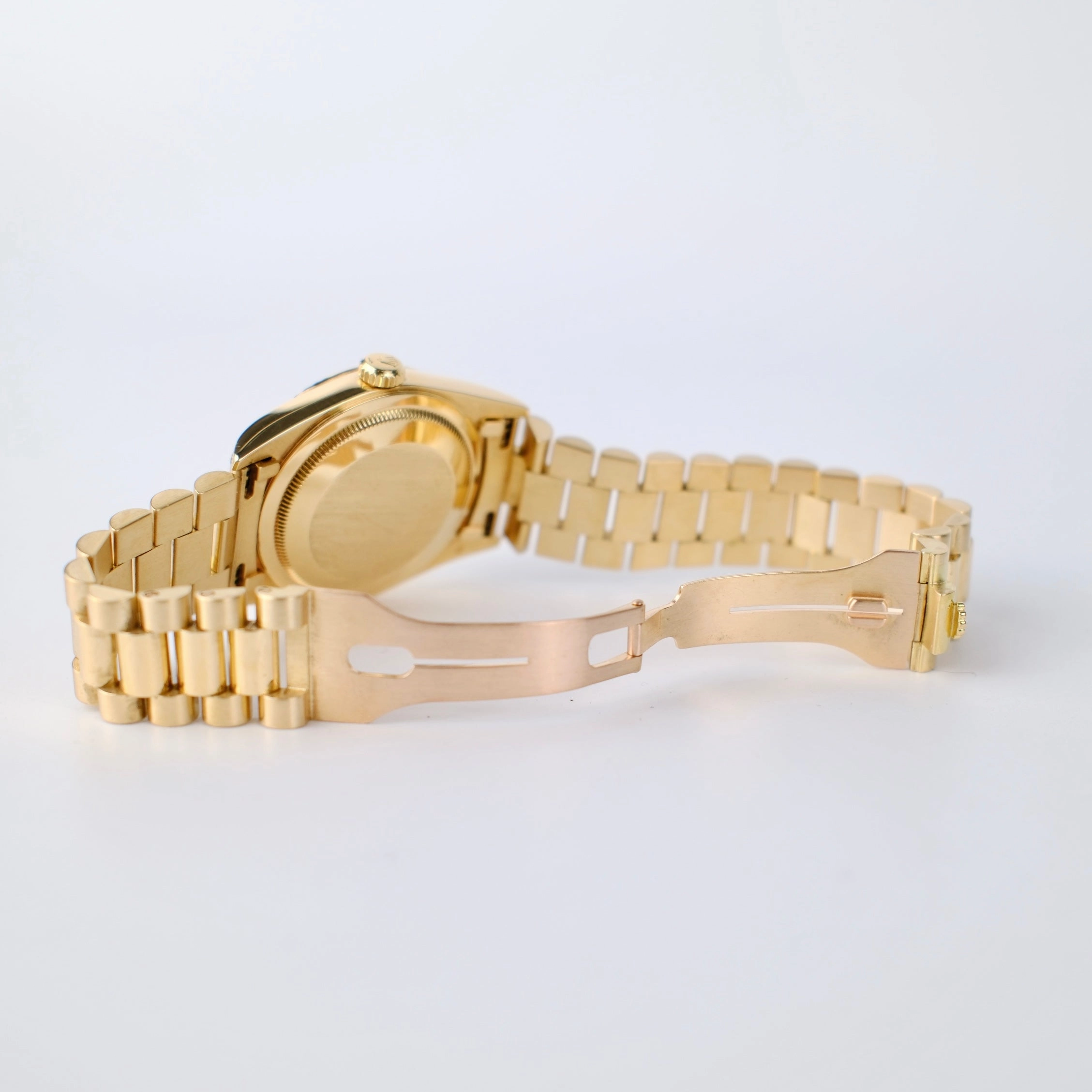 Rolex Day Date 36mm Gold Diamond Bronze Dial Watch