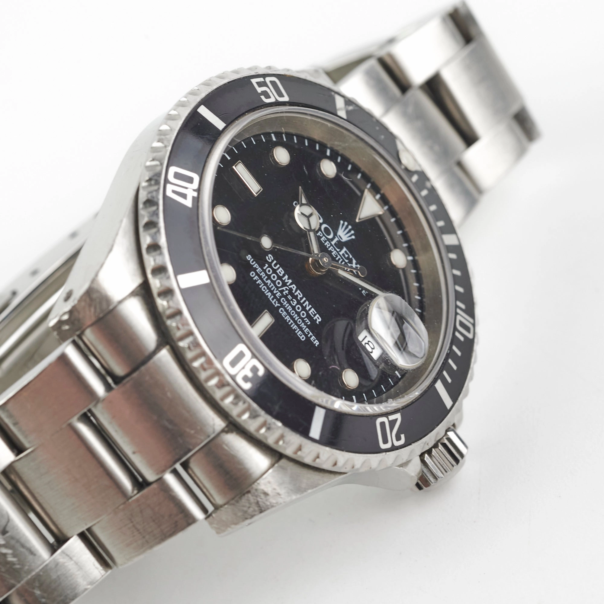 Rolex Submariner 40mm Black Face Watch - Year 2000