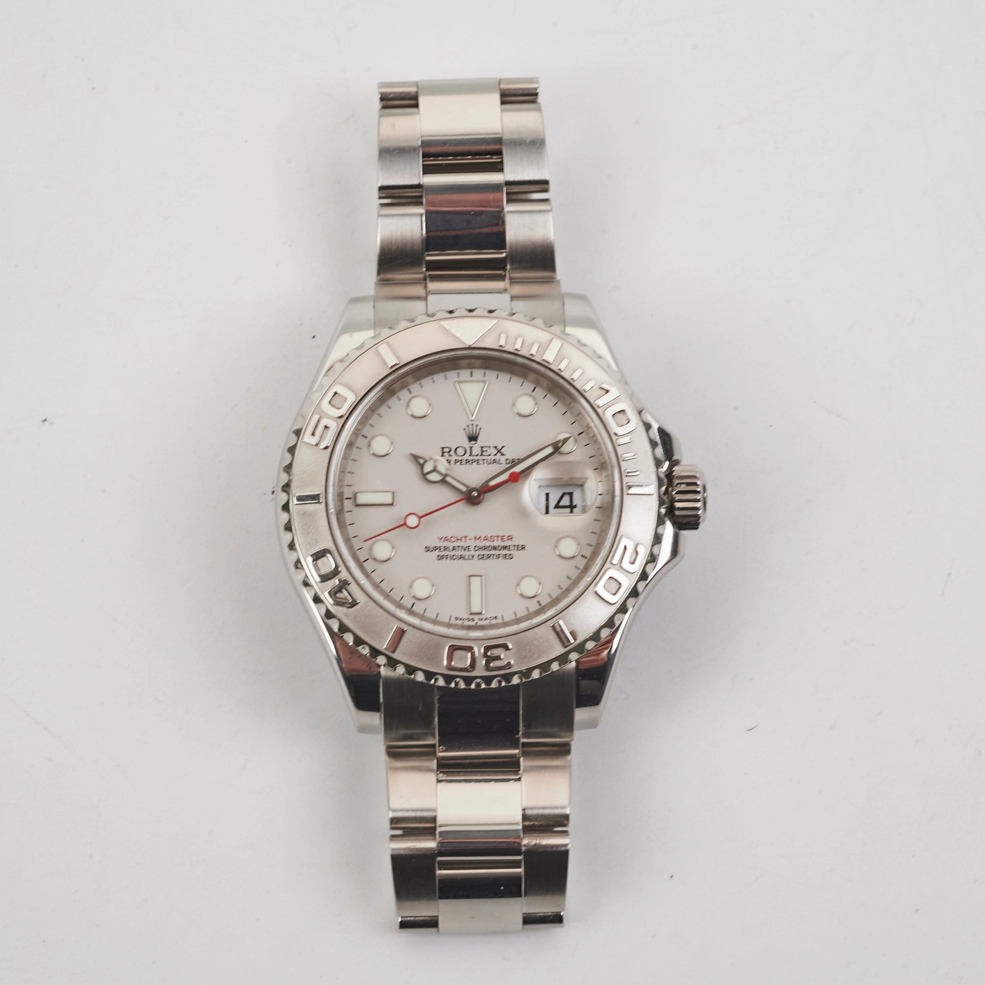 Rolex Yacht Master Platinum 40mm Watch (16622)