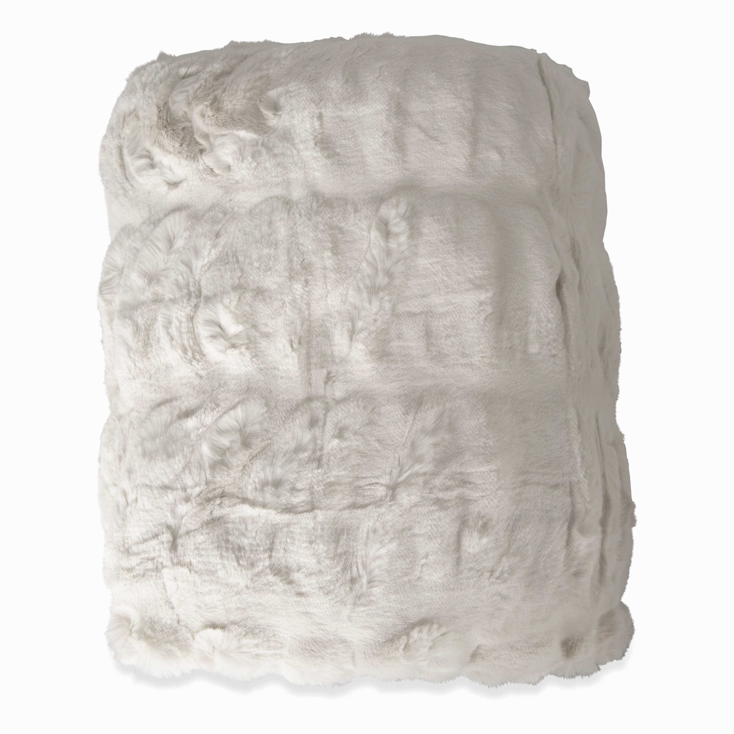 Ruched Fur Throw
